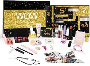 Makeup Advent Calendar 2025 for Teens Girls, Christmas Countdown Calendar Surprise Makeup Gift Kit, Include Eyeshadow, Lip Gloss, Blush, Concealer, Mascara