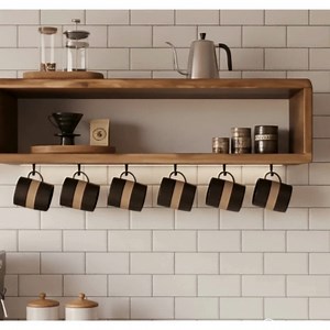 Coffee Tea Mug Storage - Wall Mounted Coffee Tea Cup Holder - Wooden Bathroom Towel Rack With Shelf - Bathroom and Kitchen Shelf Organizer - Etsy Australia