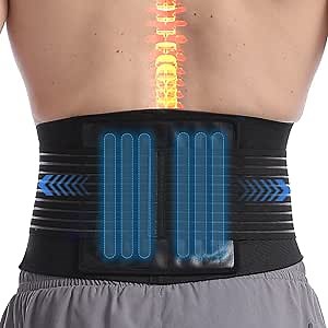 Paskyee Back Brace for Lower Back Pain Relief, Sciatica, Back Strap Support for Men Women working out, lumbar support Belt X-Large