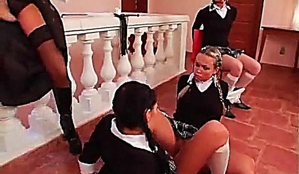 a nun punishes 3 schoolgirls