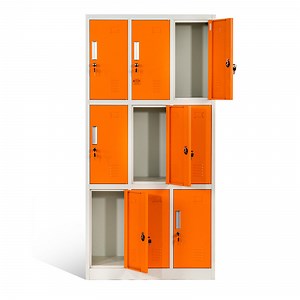 [Hot Item] Large 9 Door Office Gym Locker Room Storage Steel Cabinet Locker