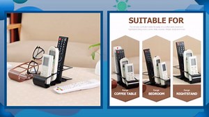 KALLORY 2pcs Tabletop Remote Holders Decorative Remote Holder Magnetic Control Storage Organizer