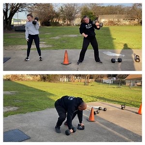 Burpee DB Snatch. These ladies always show up ready to do work (top). The Webbinator making it back to training after a few surgeries and some life obstacles. Shit happens sometimes. This guys is a beast and is always ready for a challenge. #beastcamptraininghc #beastcampnation #freakinanimals #dumbbellworkout #burpees #dumbbellsnatch #policefitness #girlpower #noexcuses #mindset #policefitness #thinblueline #fitcops #sheepdog #leo #fitnessgoals #girlpower #notimeforaverage #nobitchfibers #tacti