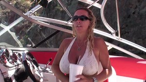 , Re-mastered, the Nautical Nutt - hot blowjob on the lake bigtits POV MILF facial public