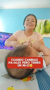 11K views · 16K reactions | Lo que significa cambiar pañales pero tienes un niño #jajaja #maternidadconhumor #maternidadreal #sipasa #ninnaisabel | Ninna Isabel | Facebook