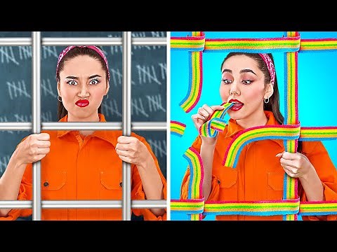 HOW TO BRING CANDY TO JAIL || Cool Ideas To Sneak Anything Anywhere by 123 GO!