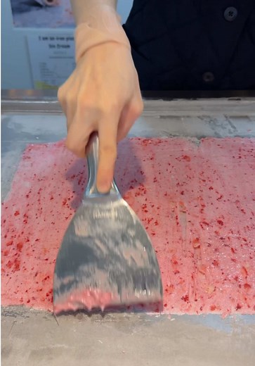 Strawberry Rolled Ice Cream: Korean Street Food Delight