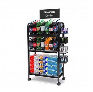 [Hot Item] Metal Beverage & Wine Display Rack for Supermarket