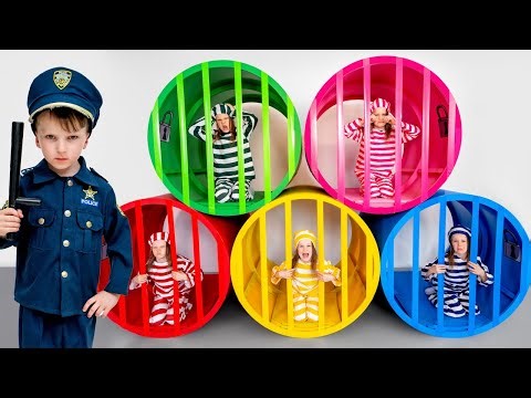 Police Colorful Jail Chase with Vania Mania Kids