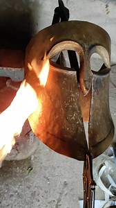 The creation of an composite Corinthian helmet.. #forged #corinthian #scaled # | HellenicArmors