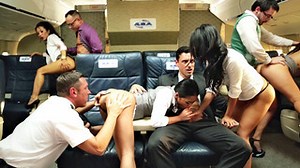 Asa Akira, Cindy Starfall, Kaylani Lei, And London Keyes Having Orgy On The Plane hq porn