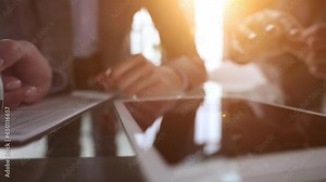 completing a business company personal information checklist form. Stock Video