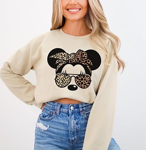 Leopard Minnie Mouse Shirt, Cute Disney Vacation Tee, Mickey Family Shirt, Animal Print Minnie Shirt, Magical Trip Outfit - Etsy