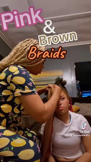 9.7K views · 655 reactions | Summer Braids 癩 #PinkAndBrownBraids | Chandra Simmons | Facebook