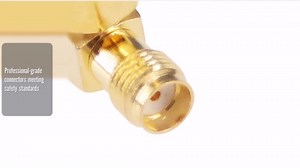 5pcs RP-SMA Male to SMA Female Right Angle 90 Degree Gold Plated RF Coaxial Coax Adapter for Antenna(F92-5)