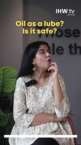Oil as a lube? Is it safe? Have you ever used coconut oil. Oilve oil or baby oil as a lubricant? Time to stop that now! Spend some money and use @durex @kamasutracondoms @skore_india @sironahygiene @plushforher designed lubricants. For a safe sex. 4d | IHW.tv