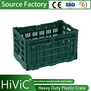 [Hot Item] Large Vegetable Fruit Storage Basket Manufacturer Tooling Foldable Stackable Tote Folding Nestable Storage Collapsible Bale Arm EU Logistic Mesh Plastic Crate