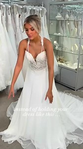 Hold your dress at the hem! ✨ Holding your wedding dress at the hem...