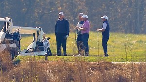 President Trump appears to be heading to golf course while his supporters gather in DC