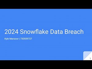 2024 Snowflake Data Breach by Kyle Manzoor