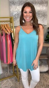 These cami's are one of our TOP selling tops!! We have restocked these so many times for y'all! Grab every color before they are gone AGAIN! Available in: Small, Medium, Large, XL , Color (Army Green, Ash Mint, Black, Dark Red, Fuchsia, Ivory,Rose, Kelly Green,Teal, Light Olive, Deep Coral, Dusty Pink, Candy Pink) 🚨💲🚨10.00 To Order : Comment "Sold Size Color" -Style #37317 V-Neck Cami Tank Top. True To Size, Loose Fit Cami, Premium Material, V-Neck, Reversible ❤Brunette model is 5'3", size 4-
