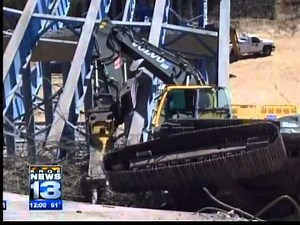 I-40 bridge collapses injuring worker