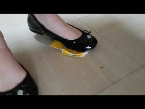 flat shoes crushing Olay box