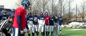 Full contact football is BACK 👊 #TapTheRock | Villanova Football