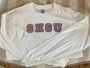 T-shirt à manches longues Sam Houston State University cousu à la main (taille moyenne) - Etsy France