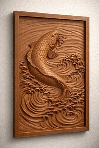 Koi Fish Relief for CNC Router – Digital Download (STL & STEP) - Etsy Canada