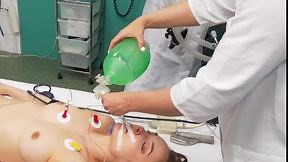 Ophelia Resus in ICU, CPR, Defib, 5 Lead ECG, BP, Intubation, Ambu, CPR board - BestPornStars.Tv