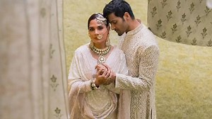 Ali Fazal blows kisses as his bride Richa Chadha makes regal entry to Afreen - watch viral wedding video