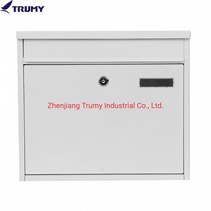 [Hot Item] Modern Rust-Proof White Decorative Residential Metal Mailboxes Custom Logo Wall Mounted Post Box