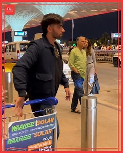 Staying close to his traditions, #AvinashTiwary made sure to touch his parents' feet before flying. Watch! | ETimes Lifestyle