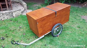 Homemade bike cargo trailer