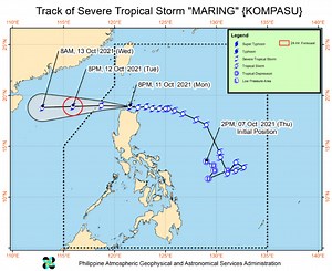 Severe Tropical Storm Maring makes landfall in Fuga Island, Cagayan