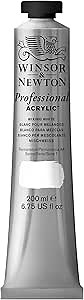 Winsor & Newton Professional Acrylic Paint, 200ml (6.75-oz) Tube, Mixing White