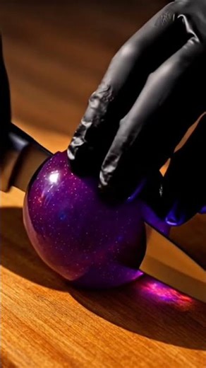 Dark Purple Passion Fruit ASMR 💜 | Juicy Fruit Cutting Sounds & Relaxation Shorts