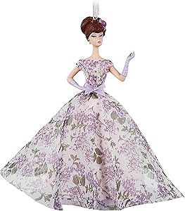 Hallmark Keepsake Christmas Ornament 2020, Barbie Violette, Porcelain and Fabric (4999QK1324)