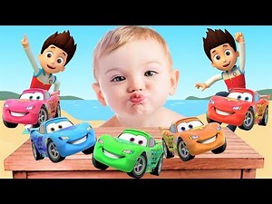 Cars 3 Lightning McQueen with Learn Colors Best Learning Colours for Kids Face Paw Patrol Ryder