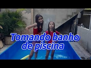 Tomando banho de piscina com a minha sobrinha #piscina #brincar #brincadeira #banho