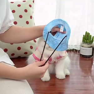 Bucket Cat Hats, Pet Sun-Shade Hats, Bucket Hat for Cats, Costume Buckets Hat with Ear Holes, Adjustable Buckets Hat for Small Medium Cats Dogs Kitten (Pink Cow Print, L)