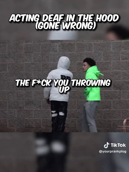 Acting Deaf in the Hood Prank Reactions