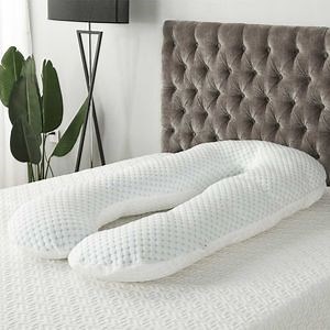 [Hot Item] U Shaped Maternity Full Body Pillow for Back Legs and Belly Support Sleeping Pillow for Pregnant Women and Side Sleepers with Removable Cover