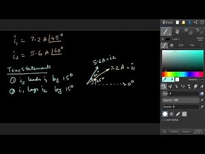 How to determine leading and lagging angles between phasors in AC circuits