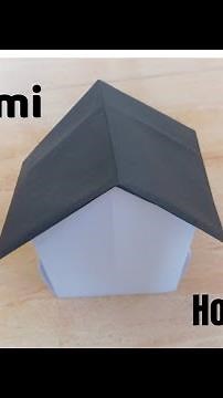 How to make a very Easy Origami Paper House 🏠 🏡