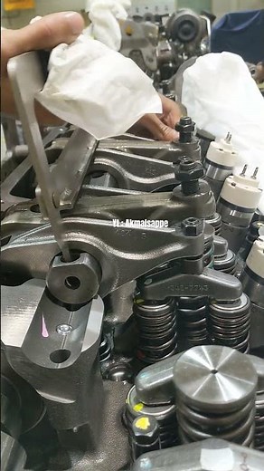 Install rocker arm set, with tool #engine #machine