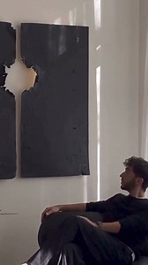 Art you can touch! How amazing is this light installation created by charring timber panels?! The addition of tactility and light transform the artwork into so much more and bring personality into the space. We're in love! Credit: Via: @ciuciu.sebastian | The Designory Studio | Facebook