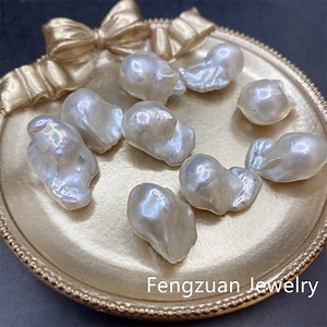 [Hot Item] Loose Natural Baroque Pearl Big Size 15-25mm White Factory Wholesale No Hole Half Hole Irregularity Baroque Pearls for Jewelry