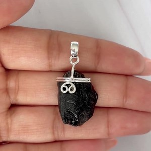 Tektite Pendant / 925 Sterling Silver / Healing Gemstone / Natural Tektite Jewel / Gift for Her / Fancy Rough / Statement Pendant TKT-P-112. - Etsy